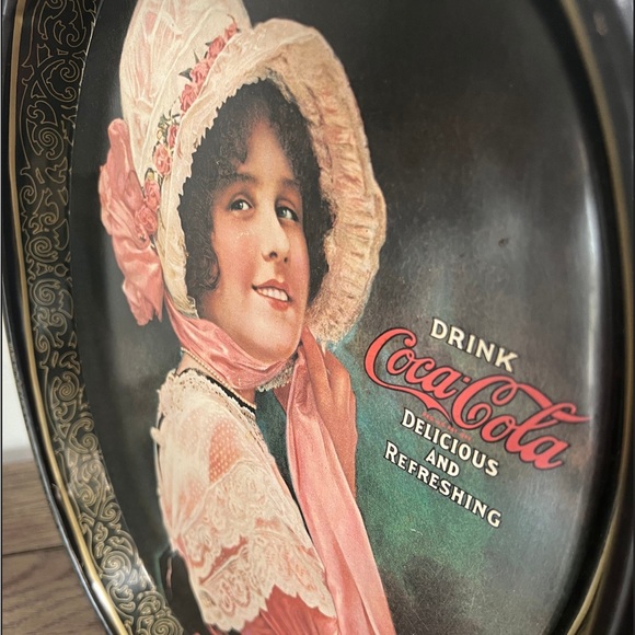 Vintage Coca Cola Advertisement Tray / 1914 Reproduction Print Coca Cola Ad Tray - Picture 5 of 6